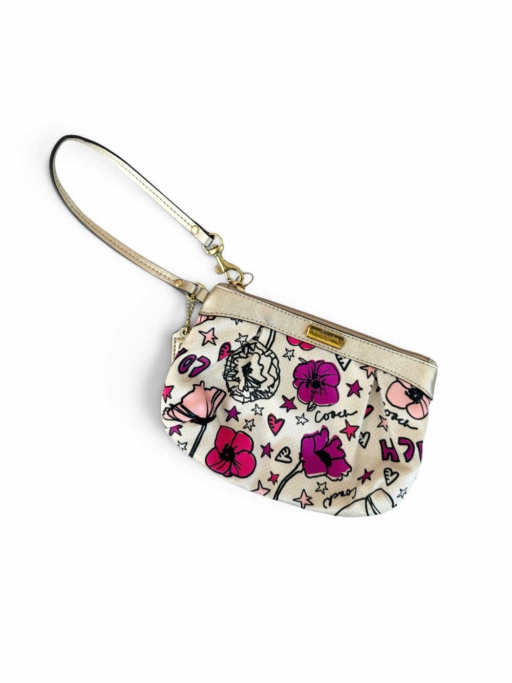 Coach Poppy Kyra Floral Print Wristlet Limited Edition Y2K